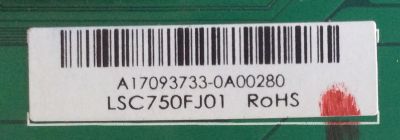 TARJETA INTERFACE RCA / A17093733 / PL.MS6M60.3 / LSC750FJ01 / 8142150000016 / PANEL CN750NC772 / MODELO RTU7575-B - Imagen 2
