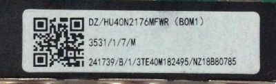 MAIN FUENTE (COMBO) SHARP / 241739 / RSAG7.820.8317/ROH / HU40N2176MFWR (BOM1) / PANEL JHD400N2F31-TXL1QL\BBY\S0\FM\ROH / MODELO LC-40LB601U - Imagen 3