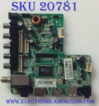 MAIN INSIGNIA / 32DD220NA16 / CV3393BH-Q / SMT1503007 / PANEL SM315TCA12 / MODELO NS-32DD220NA16