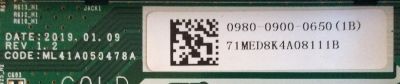MAIN FUENTE ((COMBO)) PARA TV SAMSUNG HD SMART TV / NUMERO DE PARTE 0980-0900-0650 / ML41A050478A / VN32FS059U0/RK / VN32FS059U0 / 098009000650 / PANEL HV320FHB-N10 / MODELO UN32N5300 / UN32N5300AFXZA RZ02 / UN32N5300AFXZA RC03 - Imagen 3