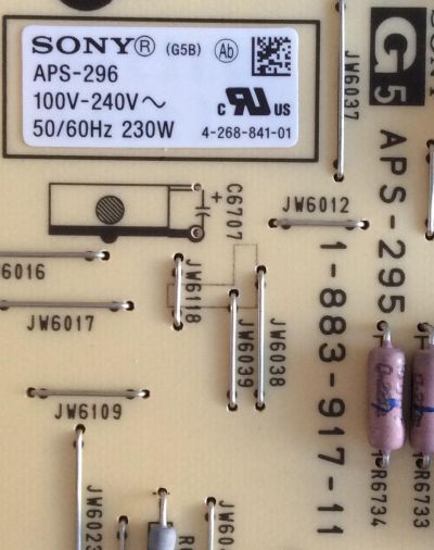 FUENTE DE PODER SONY / 1-474-308-11 / 1-883-917-11 / APS-295 / APS-296 (ID) / PANEL FQLF460DT01 / MODELO XBR-46HX929 - Imagen 3