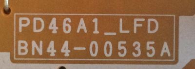 FUENTE DE PODER SAMSUNG / BN44-00535A / PD46A1_LFD / BN4400535A / KTL SU10054-12011 / PANEL LTJ460HN08-V / MODELO - Imagen 2