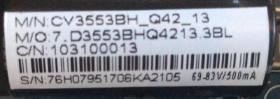 MAIN FUENTE (COMBO) ELEMENT / ELFW4017BF / CV3553BH_Q42_13 / 103100013 / D3553BHQ4213.3BL / PANEL T400-V35-DLED / MODELO ELFW4017BF - Imagen 3