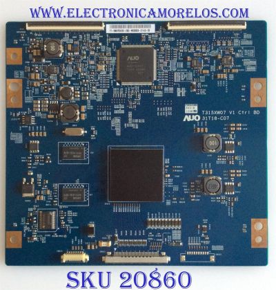 T-CON PARA TV SAMSUNG / NUMERO DE PARTE 5565T03C03 / T315XW07 / 31T18-C07 / 55.65T03.C03 / BN96-22428A / PANEL'S LE650CSA-V1 / CY-LE650CSAV1V / DISPLAY T650HN02.V1 / MODELOS UN65ES6500 / UN65ES6500FXZA MS01 / UN65ES6550 / UN65ES6550FXZA MH01
