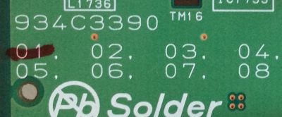 PWB NET ML MITSUBISHI / 934C339001 / 212A03201 / 08-00-70-F1-CE-66 / LT-462493000354L / PANEL LTA460HF09 / MODELO LT-46249 - Imagen 2