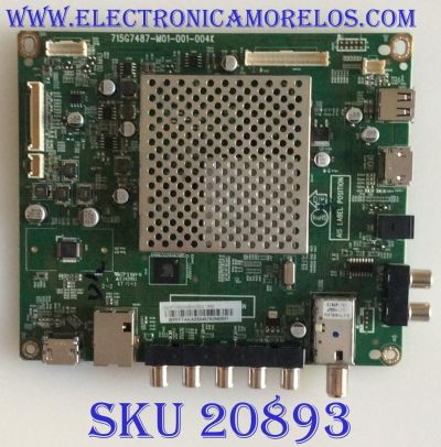 MAIN VIZIO / 756TXFCB02K0530 / 715G7487-M01-001-004K / 715G7487-M2A-001-004K / (Q)XFCB02K053020Q / PANEL TPT315B5-WHBN0.K REV:S5941C / MODELO D32H-D1 LTTUUKBR