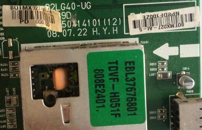 MAIN LG / 26LG40-UG / EAX50414101(12) / EBL37676801 / PANEL T260XW02 V.M XXXXG / MODELO 26LG40-UG.AWMTLVM - Imagen 3