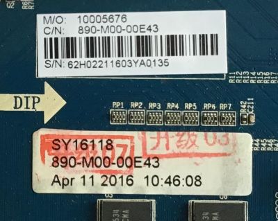 MAIN KENMORE / 890-M00-00E43 / CV6488H-A / CV6488H-A-20 / SY-16118 / MODELO 348.71397610 / MO0DELO  55'' - Imagen 3