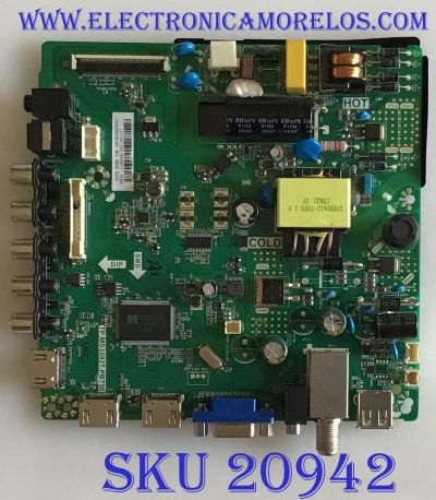 MAIN FUENTE (COMBO) WESTINGHOUSE / 21005791 / TP.MS3393T.PB758 / HV320WHB-N81 / KR17-0056 / PANEL MD3243YTBH / MODELO WD32HB1120-C