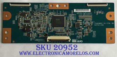 T-CON SAMSUNG / 55.54T02.C15 / T546HW02 / 54T02-C0D / PANEL T546HW02 V.7 / MODELOS UN55D6003SFXZA AN02 / UN55D6005SFXZA