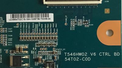 T-CON SAMSUNG / 55.54T02.C15 / T546HW02 / 54T02-C0D / PANEL T546HW02 V.7 / MODELOS UN55D6003SFXZA AN02 / UN55D6005SFXZA - Imagen 2