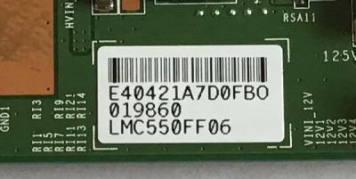 T-CON RCA / LJ94-40421A / 16Y _ BGU 13 TSTLTA 4V0.2 /  LMC550FF06 / PANEL LSD550BA01 / MODELO RTU5540-C - Imagen 2