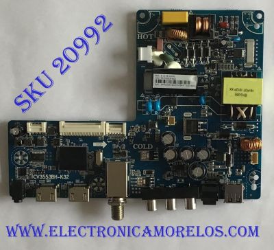 MAIN FUENTE (COMBO) PARA TV INSIGNIA / NUMERO DE PARTE 515Y3553FM02 / CV3553BH-K32 / 94H0306 / 2010052121 / PANEL V320BJ8-Q01-C1 / DIAPLAY ST3151A05-8 / MODELO NS-32D220NA20