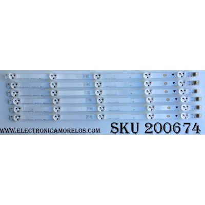 KIT DE LED PARA TV (6 PIEZAS) / MAGNAVOX UDULED0GS048 REV.A / 43W5S1P / MODELOS 43ME345V/F7 DS1 / 43MV314X/F7 DS1 / SANYO FW43D25F DS1 / PANEL LC430DUY(SH)(A1)	