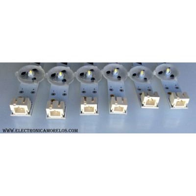 KIT DE LED PARA TV (6 PIEZAS) / MAGNAVOX UDULED0GS048 REV.A / 43W5S1P / MODELOS 43ME345V/F7 DS1 / 43MV314X/F7 DS1 / SANYO FW43D25F DS1 / PANEL LC430DUY(SH)(A1)	 - Imagen 3