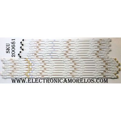 KIT DE LED PARA TV (16 PIEZAS) / SAMSUNG BN96-39665A / BN96-39666A / LM41-00121F / LM41-00121E / PANEL´S CY-GK065HGLV2H / CY-WK065HGLV1H / MODELOS UN65KU630DFXZA / UN65MU6500FXZA / UN65MU630DFXZA / UN65MU6300FXZA / UN65KU6290FXZA  / UN65KU6500FX