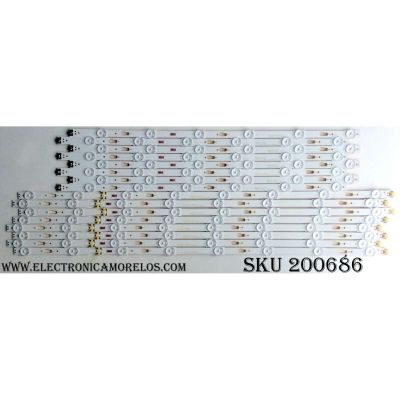 KIT DE LED`S PARA TV (16 PIEZAS) / SAMSUNG BN96-39667A / BN96-39668A / LM41-00121E / LM41-00121F / PANEL`S CY-GK065HGNVCH / CY-GK065HGNVEH / MODELOS UN65KU630DFXZA / UN65KU6300FXZA / UN65KU6290FXZA