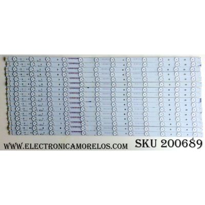 KIT DE LED PARA TV (16 PIEZAS) / VIZIO ECL-B01-3-S4 / 01R96-A / 01R97-A / AB31-A7-337-12 (A) / 0981010B8712 (A)  / AB31-A7-337-13 (B) / 0981010B8713 (B) / MODELO M65-E0 / M65-E0-B-V3 