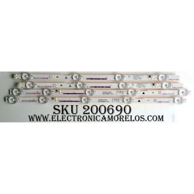 KIT DE LED PARA TV (4 PIEZAS) / SANYO UJ5XXTL5XX / DULEDSRM002 REV.A / UDULEDSRM001 REV.A / 39.5W4S1P LEFT / 39.5W5S1P RIGHT / 42C2LUJ5LTL54672GR / 42C2LUJ5LTL54672GL / MODELO FW40D36F / PANEL U5A23XT