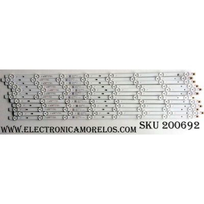 KIT DE LED PARA TV (12 PIEZAS) / PROSCAN AE0110354 / 07CS / T411 / A4F430 / A4G430 / D170217 / N170217 / JL.D55081235-031DS-M / PANEL LSC550FN14/ MODELOS PLDED5515-D-UHD / PLDED5220-UHD
