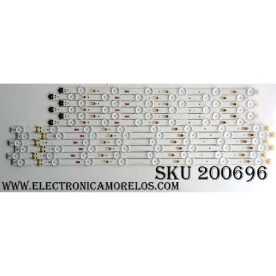 KIT DE LED´S / PARA TV (12 PIEZAS) / SAMSUNG BN96-40099A / BN96-40100A / LM41-00136A / LM41-00135A / 150414 / PANEL´S CY-GK055HGHV5H / CY-GM055HGHV4H / MODELOS UE55KU6000 / UE55KU7000 / UN55MU6100 / UN55KU6300 / UA55MU6300 / MAS MODELOS EN DESCRIPCION