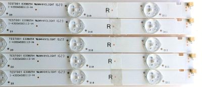 KIT DE LED'S PARA TV VIZIO (5 PIEZAS) / N31AFF3FW4 / 5638022045 TEST001 / E330254 / 94V-0VILIGHT / I-4300WS80113-V4 / MODELO E43U-D2 - Imagen 3