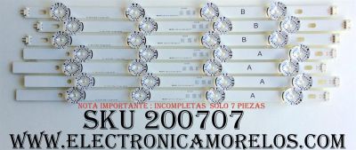 KIT DE LED PARA TV / "INCOMPLETOS PRECAUCION SOLO (7 PIEZAS) IMPORTANTE" / LG SVL400 / 002S5B / 003S5B / 0884A / 0885A / DRT4.0 REV0 7 A-TYPE SVL400 / DRT4.0 REV0 7 B-TYPE SVL400 / MODELO 40LX570H-UA BUSJLJM / HC400DUN-VCKN5-214X