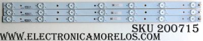 KIT DE LED PARA TV (3 PIEZAS) / VIZIO 007-0140212 / 60M5FAD3A / LBM280P0701-I-3 / MODELOS E280I-B1 LTT3PRCQ / E280I-B1 LTT3PREQ / E280-B1 LTT3PRBQ / E280-A1 LTT3PRDQ / E280I-A1 LTT3PRAQ
