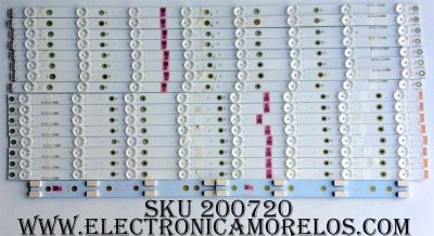 KIT DE LED PARA TV (16 PIEZAS) / VIZIO / 210BZ08DL / 210BZ08DR / LB55055 V0_02/ PANEL T500QVN03.0 / MODELOS M50-D1 LTMWUXAS / M50-D1 LTMWUXDS 