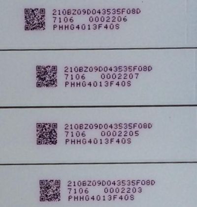 KIT DE LED'S PARA TV VIZIO ((4 PIEZAS)) / NUMERO DE PARTE PHHG4013F40S / 210BZ09D043535F08D / GJ-2K17 D2P5-400-D409-V1-Pitch / PANEL TPT400LA-HN02.S REV:S801U / MODELO D40F-E1 / D40F-E1 LTTEVVAT - Imagen 2