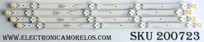 KIT DE LED PARA TV / UDULED0GS073 REV.A (4 PZAS ) / E128280 94 V-0 / 43W4S1P / G073	
