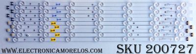 KIT DE LED´S PARA TV (10 PIEZAS) / SAMSUNG BN96-28772A/28773A / 2013SVS55 / LM41-00001P / D3GE-550SMA-R1 / D3GE-550SMB-R0 / SUSTITUTAS BN96-39055A / BN96-30056A / PANEL ´S CY-DF550CSLV1H / CY-DF550CSLV4H / CY-DJ055CSLVZH / CY-DJ055BGLV1H / LH55EDCPLBC/CI