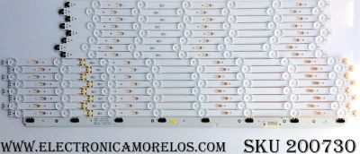 KIT DE LED PARA TV / SAMSUNG BN96-34807A/BN96-34808A / 34807A / 34808A / BN96-34712A / V5DU-650DCB-R1 / V5DU-650DCA-R1 / BN96-34720A / MODELO UN65JU7500FXZA / UN65JU7100FXZA TH01 / UN65JU670DFXZA IH02 / UN65JU6700FXZA TD01 / PANEL CY-WJ065FGAV3H	