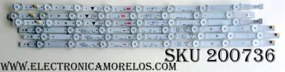 KIT DE LED PARA TV / MAGNAVOX UDULEDLXT007/UDULEDLXT008 ( 6 PZAS ) / UDULED0GS062/UDULED0GS061 / LB50060 V0_02 / E213009 / PANEL U6AU2XH / MODELO 50MV376Y/F7 DS1