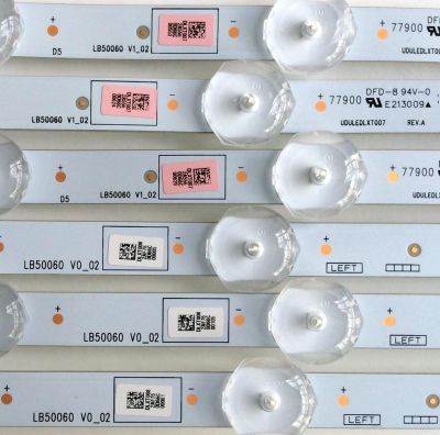 KIT DE LED PARA TV / MAGNAVOX UDULEDLXT007/UDULEDLXT008 ( 6 PZAS ) / UDULED0GS062/UDULED0GS061 / LB50060 V0_02 / E213009 / PANEL U6AU2XH / MODELO 50MV376Y/F7 DS1 - Imagen 5