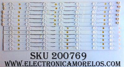 KIT DE LED´S PARA TV (12 PIEZAS) / VIZIO 056.38027.015 / 05638027015 / WS55-1223-L / WS55-1223-R / PANEL T550HVN08.5 / MODELOS D55-D2 LWZ2UCBS / D55U-D1 LTM7UCCS