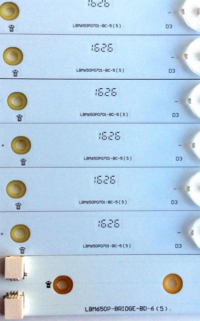 KIT DE LED PARA TV / LBM650P0701-BC-5(5) / 210BZ07D043030P01E / LBM650P-BRIDGE-BD-6 (5) / MODELO E65-E1.LTMWVKBS / PANEL TPT650UA-QVN06.U REV:S600A	 - Imagen 4