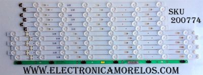 KIT DE LED`S PARA TV (12 PIEZAS) / SAMSUNG BN96-34797A / BN96-34798A / LM41-00135A / PANEL CY-WJ055HGLV4H / CY-GJ055HGLV7H / CY-GJ055HGEV4H / CY-GJ055HGLV1H / CY-WJ055HGLVAH / CY-WJ055HGLV7H / CY-GJ055HGLVAH / MODELOS UE55JU7500 / UN55JU6700