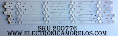 KIT DE LED PARA TV / LG 49UH61UHD (7 PZAS.) / 49UH61_UHD_B / 49UH61_UHD_A / 49UH61_UHD_A TYPE L / 49UH61_UHD_B TYPE L / MODELO 49UH6090-UJ BUSFLOR / 49UH6030-UD BUSFLOR / PANEL NC490DGE	