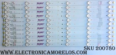 KIT DE LED'S PARA TV HISENSE (11 PIEZAS) / NUMERO DE PARTE HD500DU-B52 / RSAG7.820.6723/ROH VER.B / PANEL'S HD500DU-B52(100)\S0\GM\ROH / HD500DU-B52(100) / MODELOS LC-50N6000U / 50H6D