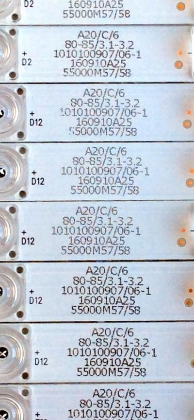 KIT DE LED PARA TV / JVC 30355010209/30355010210 / 30355010209 / 30355010210 / LED55D10A-ZC14AG-01 / 55000M57/58 / 160910A25 / MODELO LT-55UE76 / PANEL LSC550FN08	 - Imagen 3