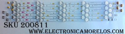 KIT DE LEDS PARA TV SAMSUNG ORIGINAL 8 PIEZAS / NUMERO DE PARTE BN96-37774A / BN96-37775A / LM41-00145A / LM41-00146A / SUSTITUTAS BN96-38526A / BN96-38527A / PANEL CY-JJ050BGNV2H / CY-JJ050BGNV1H / MODELOS UN50J5000 / HG50NE460 / HG50NE470