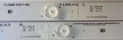 KIT DE LED'S PARA TV ((INCOMPLETO SOLO 9 PIEZAS)) NUMERO DE PARTE IC-D-HWX43D496 / IC-D-HWX43D496R / IC-D-HWX43D496L / 056.38005.0531 / PANEL T430HVN01.0 / MODELO D43-D2 - Imagen 4
