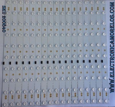 KIT DE LED PARA TV / HISENSE HD550FU-B51(100) (17 PZAS.) / LBM550E0205-ES-1S(0) / B064ZM35 / MODELO 55H9B2 / PANEL HD550FU-B51	