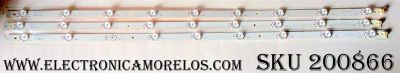 KIT DE LEDS ORIGINAL PARA TV PROSCAN 3 PIEZAS / NUMERO DE PARTE SMD-D385 / SMD-D385-3*9 / L5MV2-D-160229-HRS / MODELO PLDED3996A-E A1602