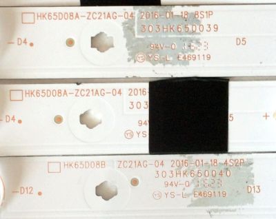 KIT DE LED PARA TV / HITACHI HK65D08A-ZC21AG-04 / 303HK650039 / 2301065F700190 / 2010017616-1 / MODELO LE65K6R9 / PANEL HK650WLEDM-AH48H	 - Imagen 3