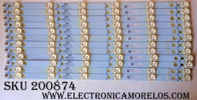 KIT DE LED PARA TV / VIZIO 04-L0350915 / 03779[00315 / E V T LBM500P0601-DN-2 / 155NBLP39SCAEB2X-E / MODELO U50U-D1 / PANEL TPT500U1-QVN02.A REV.S001E	