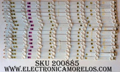 KIT DE LED´S PARA TV  (16 PIEZAS) / VIZIO 210BZ08DR / 210BZ08DL / LB50055 V0_01 / PANEL TPT500U1-QVN02.A REV:S001H / MODELO M50-D1 LTMWUXAS