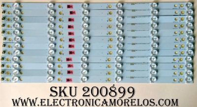 KIT DE LED´S PARA TV / VIZIO 210BZ06D0 (12 PIEZAS) / 500TT43 V4 / E465853 7410A / PANEL TPT500J1-HVN07.U REV.S500G / MODELO D50-D1 LTMWTQIS