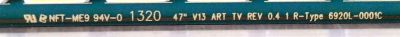KIT DE LED PARA TV / LG 6916L-1179B/6916L-1180B / 6916L1179B / 6916L1180B / 47" V13 ART TV REV 0.4 R-TYPE 6920L-0001C / 47" V13 ART TV REV 0.4 L-TYPE 6920L-0001C / MODELO 47LP870H-UA.AUSPLJR / PANEL LC470EUH(PF)(P1)	 - Imagen 2